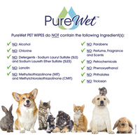 NEW - Pure Wet Pet Wipes (Regular 60 wipes and XL sizes)