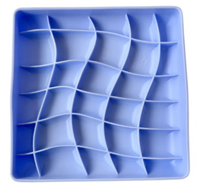 Olliebgood -wavies slow feeder bowl | cornflower