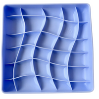 Olliebgood -wavies slow feeder bowl | cornflower