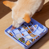 Olliebgood -wavies slow feeder bowl | cornflower