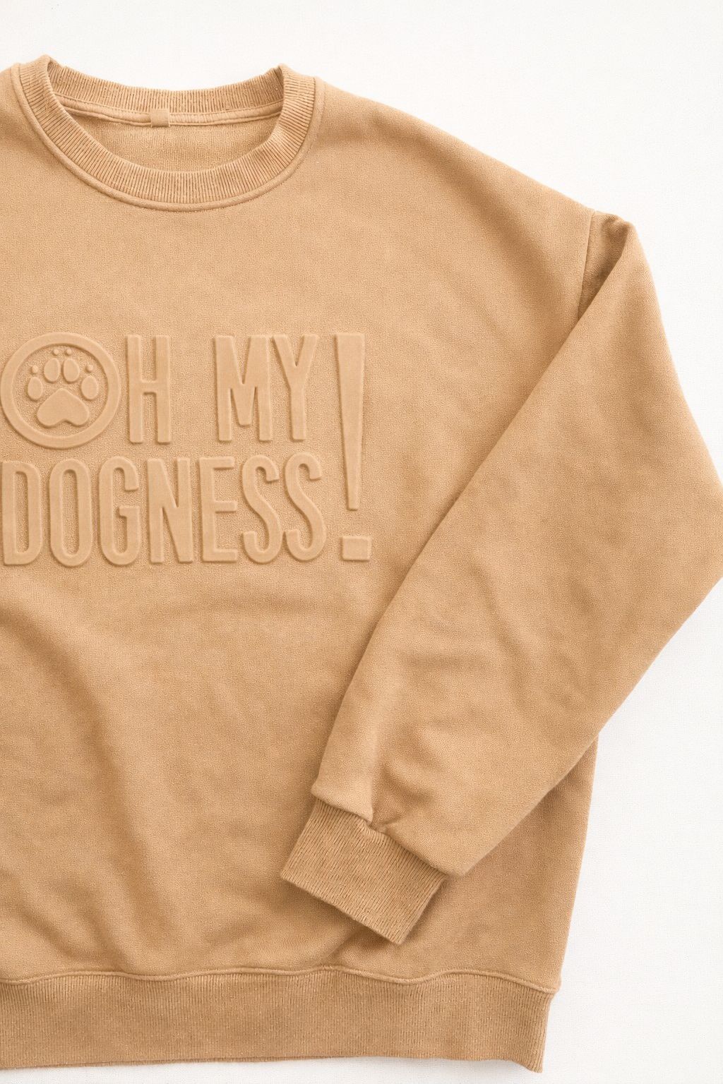OMD EMBOSSED COMMUNITY CREW NECK (LIMITED RELEASE) - TAN