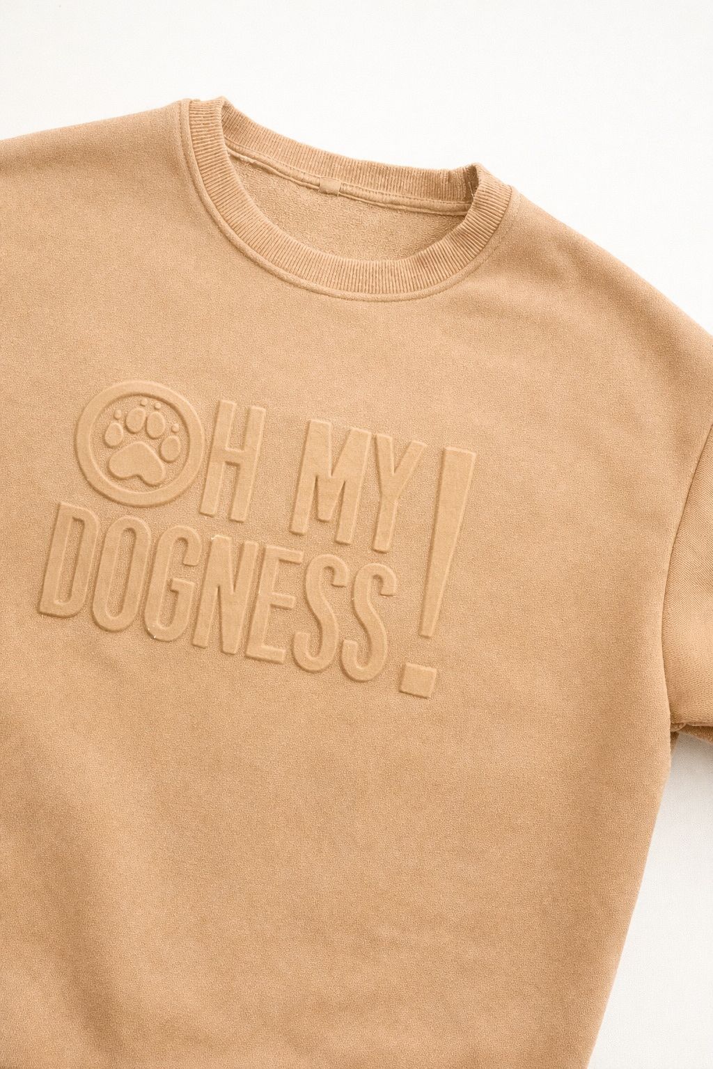 OMD EMBOSSED COMMUNITY CREW NECK (LIMITED RELEASE) - TAN