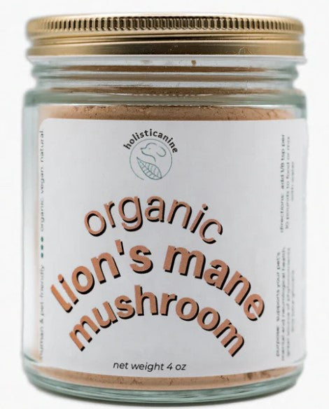 NEW - Holisticanine - Organic Lion's Mane Mushroom | Neurological and Immune Support Supplement